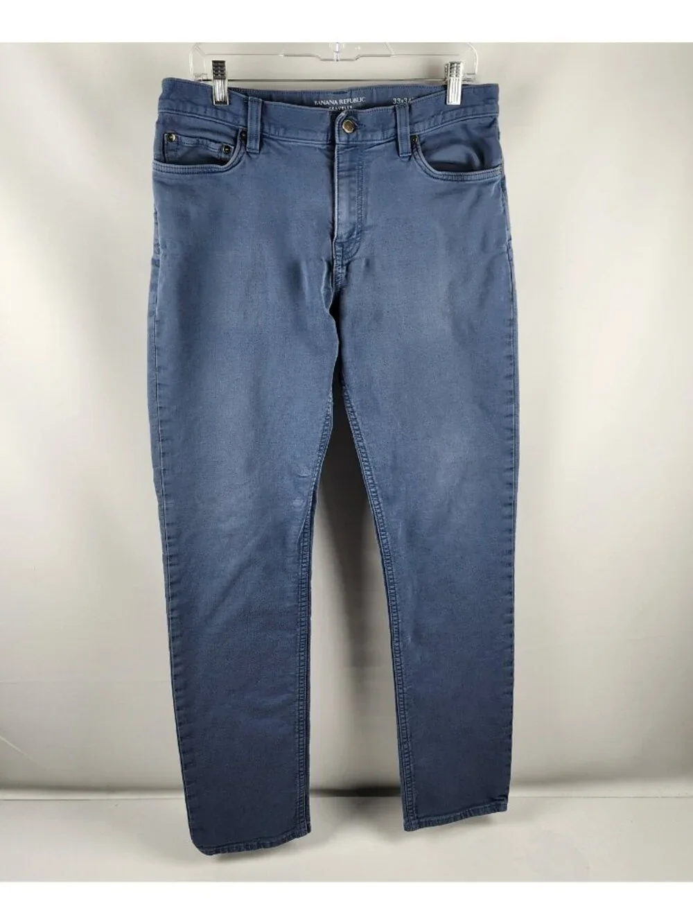 Banana Republic Pants Men 33x32 Blue Traveler Slim Fit Chino